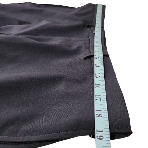 Haggar Dress Pants For Mens Size 38x29 Blue Navy Flat Front - Picture 7 of 15